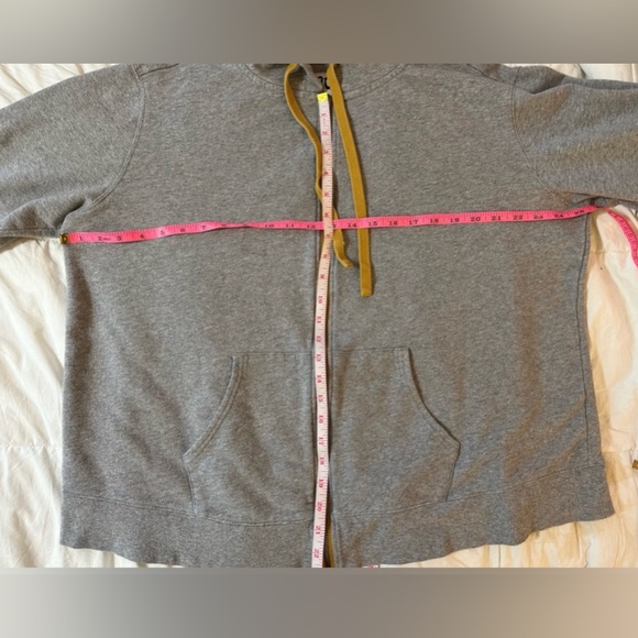 Peace Love World - Cotton - Heather Gray - Zip Up Sweatshirt Hoodie - 1X - Picture 10 of 10